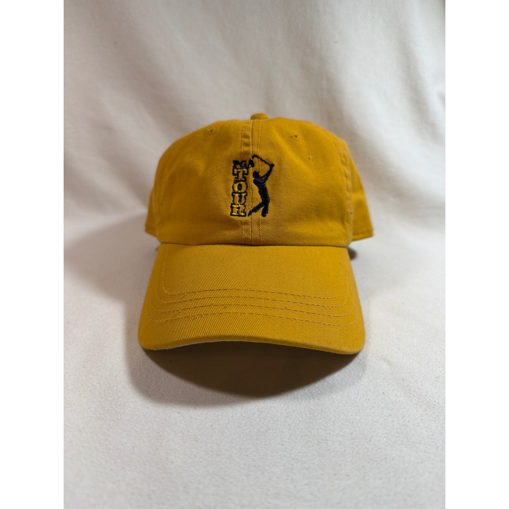 Kudzu PGA Tour Golf Hat Mens Mustard Yellow Cotton Embroidered Dad Cap OSFM